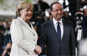Merkel Hollande - pogorszenie sentymentów wśród inwestorów