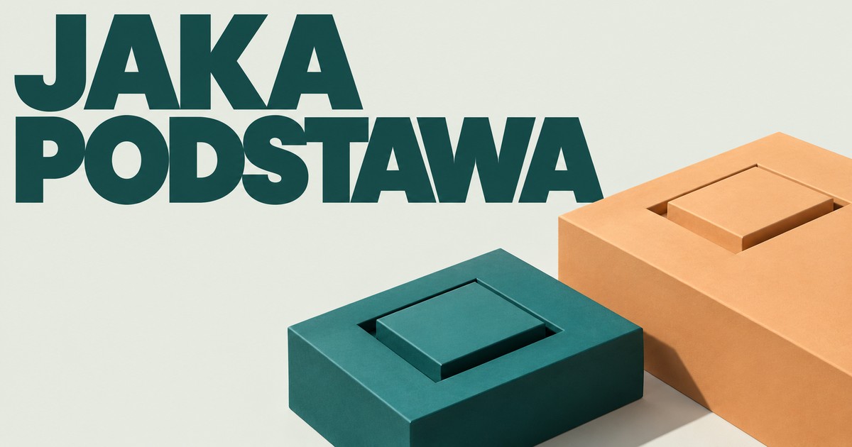 Dwie matowe turkusowe i pomarańczowe bryły różnej wielkości mają podobny odcięty fragment na jasnym tle.
